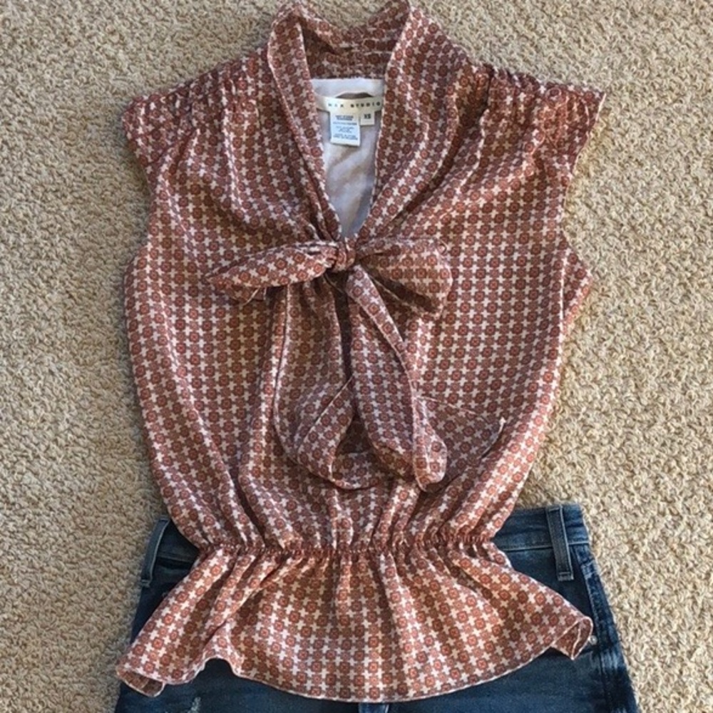 🤍 Max Studio - Shirt with front bow